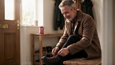 Does beetroot lower blood pressure: a man in his sixties lacing his boots by the door