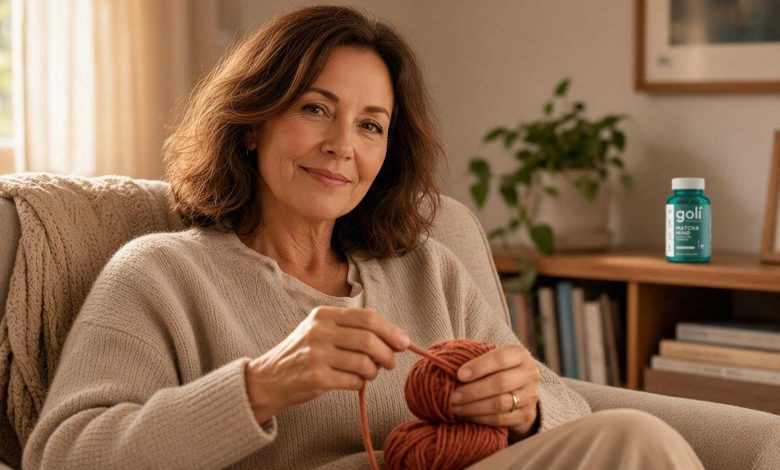 Citicoline vs alpha GPC: a woman winding wool into a ball beside her armchair